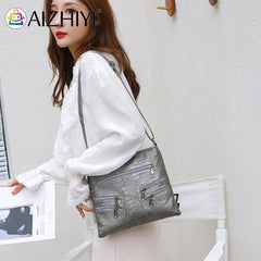 Vintage Women PU Leather Messenger Bag