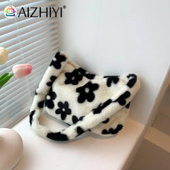 Vintage Flower Print Shoulder Bag for Women