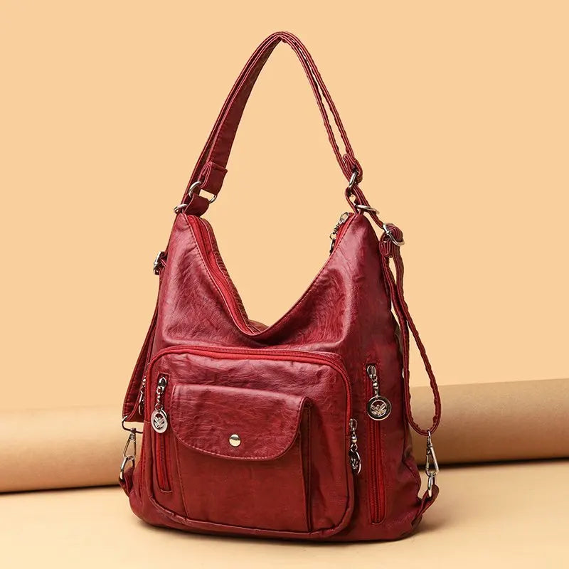 Vintage Women Shoulder Bag Female Leather Messenger Bag Handbag