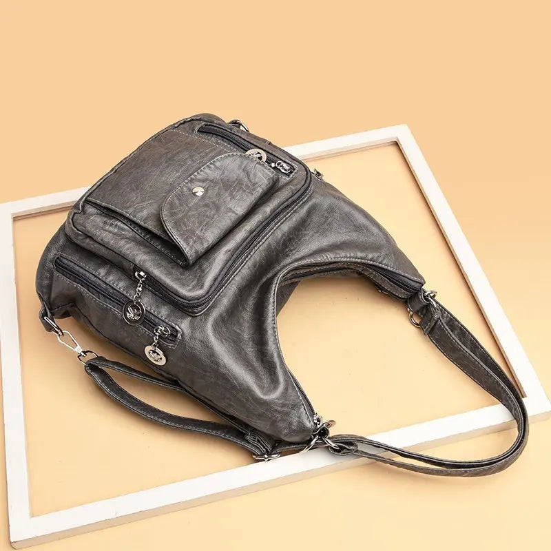 Vintage Women Shoulder Bag Female Leather Messenger Bag Handbag