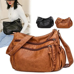 Vintage Women Shoulder Bag PU Leather Crossbody Bag