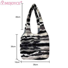 Vintage Women Tote Bag Large Capacity Shoulder Handbag for Autumn Winter