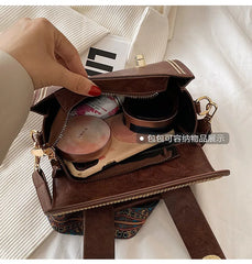 Vintage Women messenger Bags Wide straps Lady Shoulder Crossbody bags