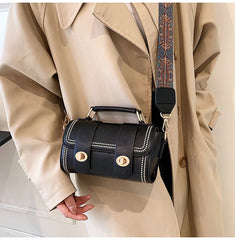 Vintage Women messenger Bags Wide straps Lady Shoulder Crossbody bags