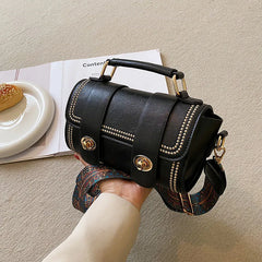 Vintage Women messenger Bags Wide straps Lady Shoulder Crossbody bags