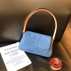 Vintage Denim Shoulder Bag for Women Girls Small Tote Purse Handbags