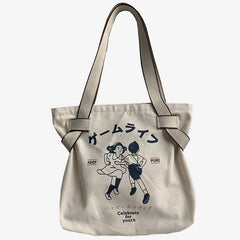 Vintage Women's Shoulder Bag Large Capacity Canvas Handbag Eco Tote