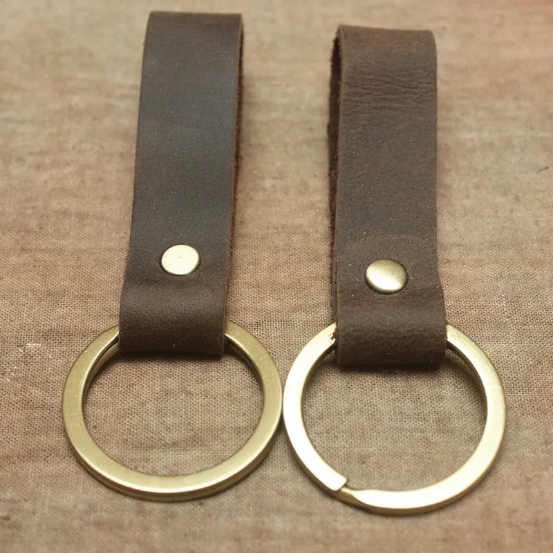 Vintage Leather Keychain Business Gift Key Chain Auto Key Holder