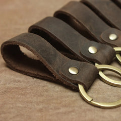 Vintage Leather Keychain Business Gift Key Chain Auto Key Holder