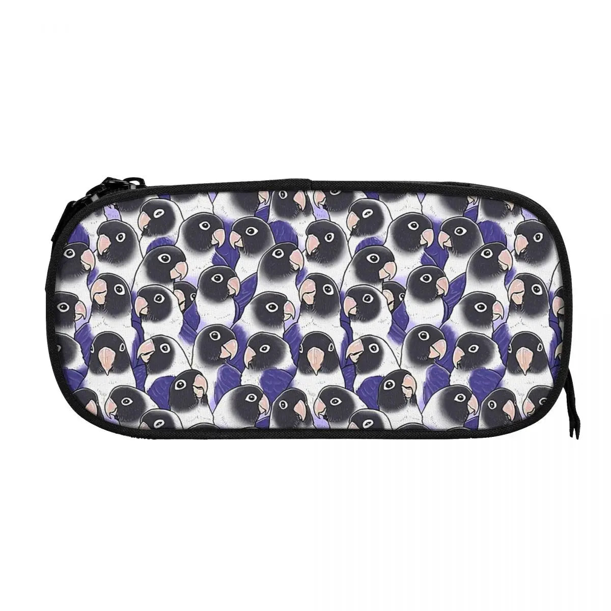 Violet Masked Lovebird Pen Box Student School Anime Zipper Pen Bag