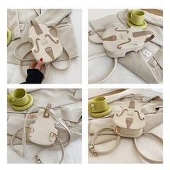 Violin Shape PU Leather Small Backpack for Women