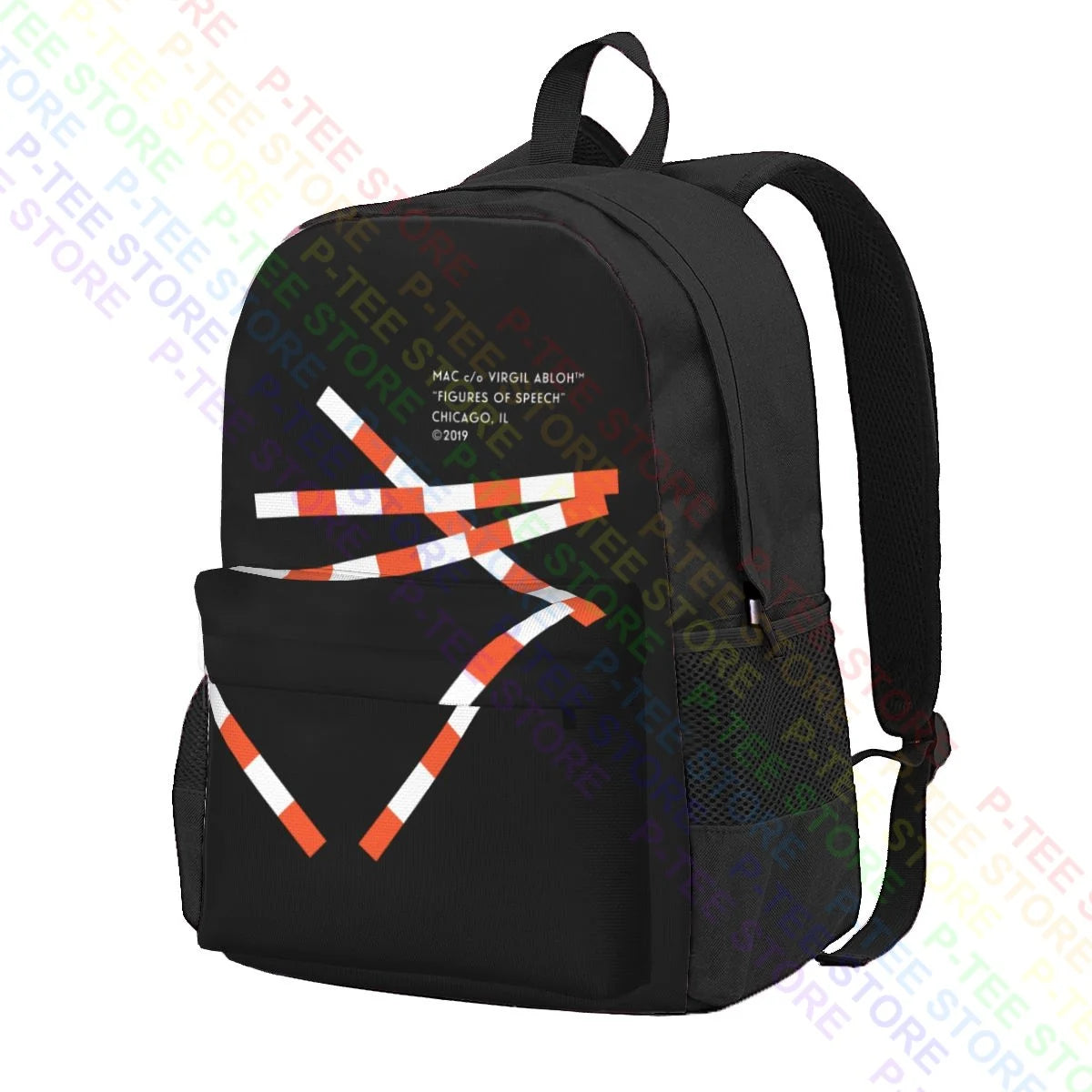 Virgil Abloh X Mca Fos Lines Large Capacity Backpack Eco Friendly