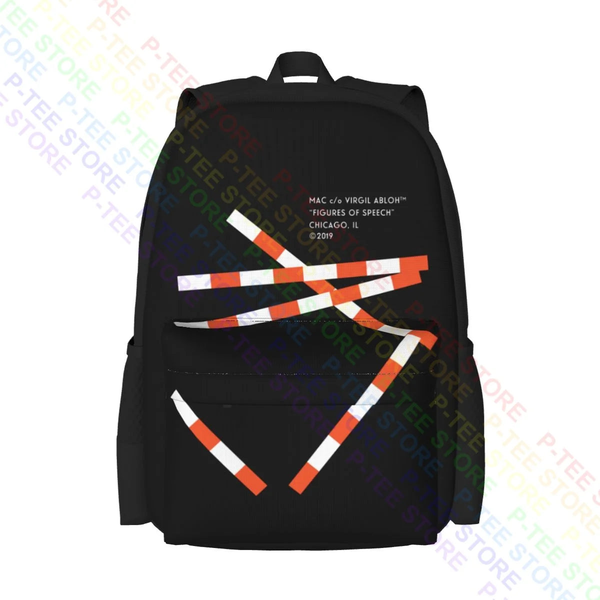 Virgil Abloh X Mca Fos Lines Large Capacity Backpack Eco Friendly