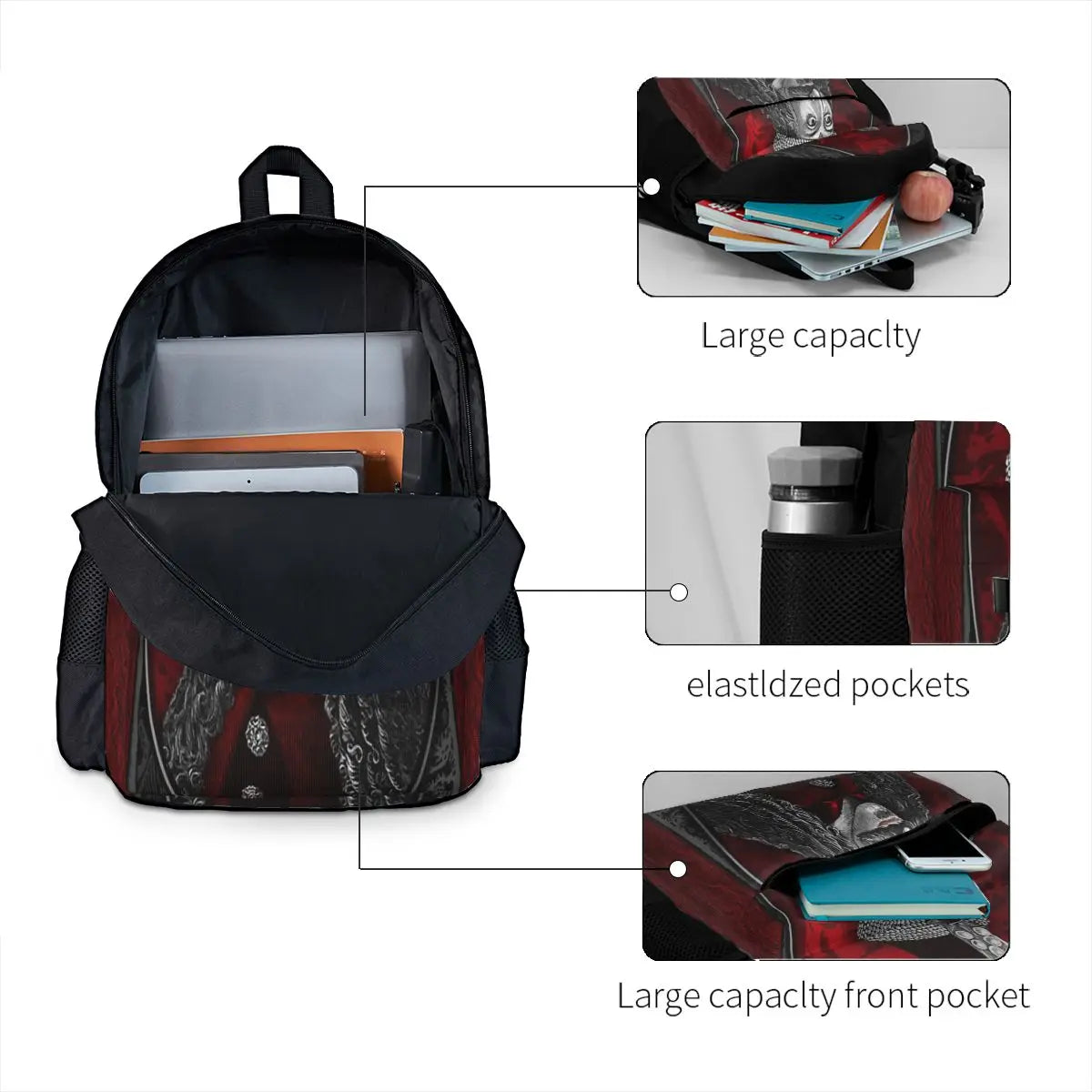 Vlad Dracula Gothic Backpacks Men's Backpacks Bags For Women