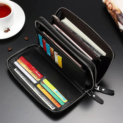 Men's Leather Clutch Cellphone Wallet