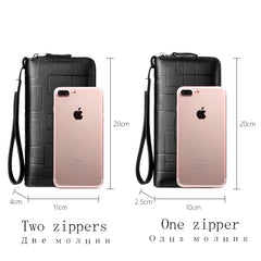 Men's Leather Clutch Cellphone Wallet