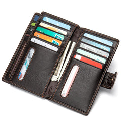 Men's Leather Wallet Cardholder Slim Wallet Driver Holder 8593