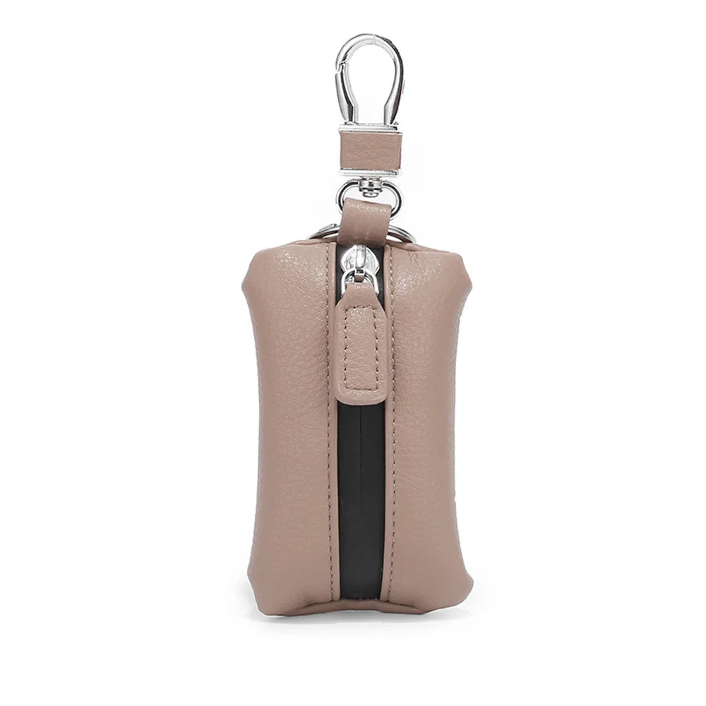 Soft Leather Waterproof Key Wallets Men Women Vintage Keychain