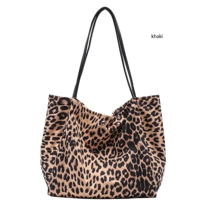 Wahyah Leopard Canvas Tote Bag for Women ZY014
