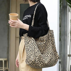 Wahyah Leopard Canvas Tote Bag for Women ZY014