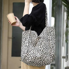 Wahyah Leopard Canvas Tote Bag for Women ZY014