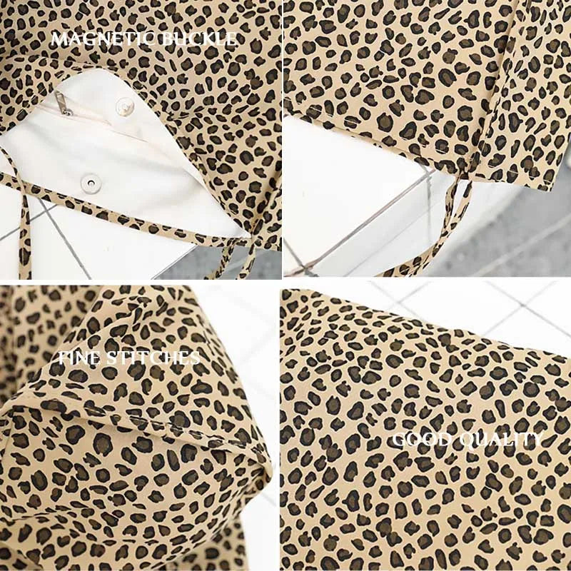 Wahyah Leopard Canvas Tote Bag for Women ZY014