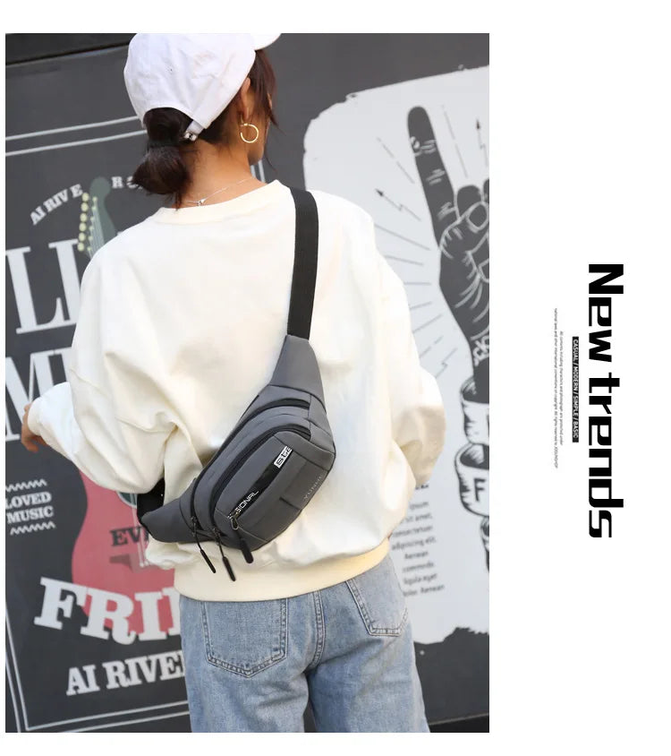 Harajuku Style Waist Bag Fanny Pack Unisex Hip-Hop Bum Bag Travel Chest Bag