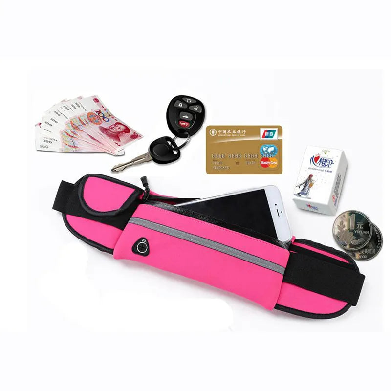 Waterproof Women Running Belt Bag Gym Portable Waist Phone Sports Bag