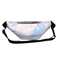 Holographic Waist Bag Fanny Pack PU Leather For Men Women