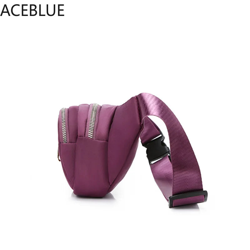 Women's Waist Bag Fanny Pack Oxford Sports Bum Bag Chest Pocket
