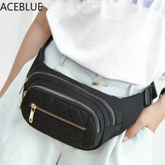 Women's Waist Bag Fanny Pack Oxford Sports Bum Bag Chest Pocket