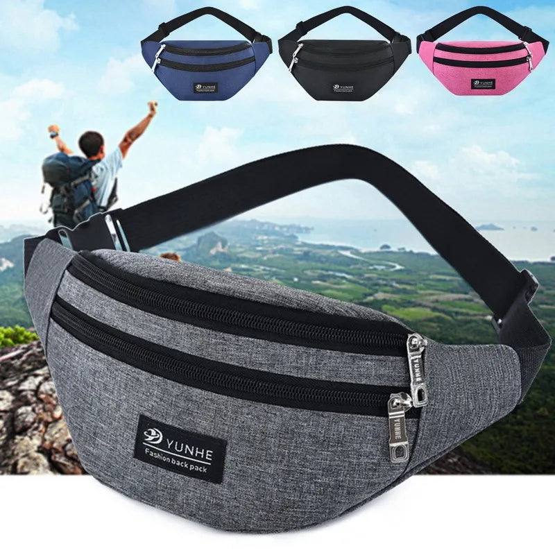 Large Capacity Sports Fanny Pack Outdoor Solid Chest Bag