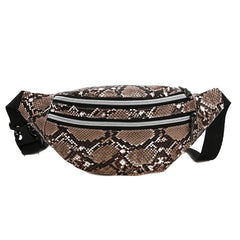 Snakeskin Waist Bag Fanny Pack Hip Bum Pouch