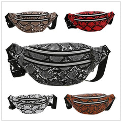 Snakeskin Waist Bag Fanny Pack Hip Bum Pouch
