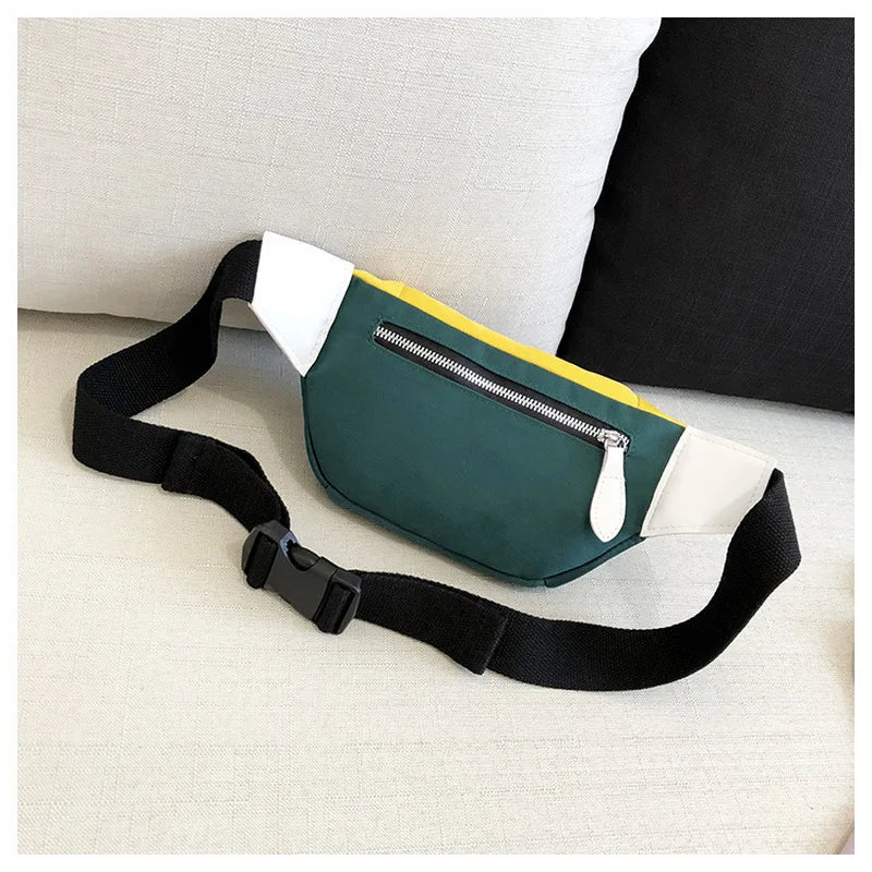 Canvas Waist Bag Women Leisure Crossbody Pack Girls Letter Bag
