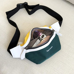 Canvas Waist Bag Women Letter Bum Bag Packs