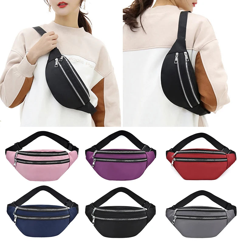 Women Waist Bag Fanny Pack Chest Shoulder Belt Travel Phone Pouch Lady Purse