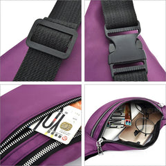 Waist Bag Three Zipper Pocket Men Chest Handbag Fanny Pack Unisex