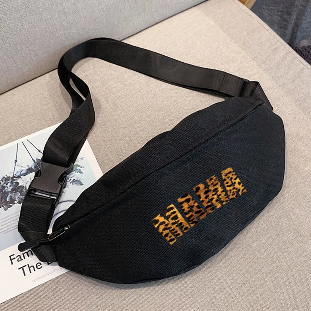 Waist Bag Women Zipper Pocket Chest Handbag Unisex Fanny Pack