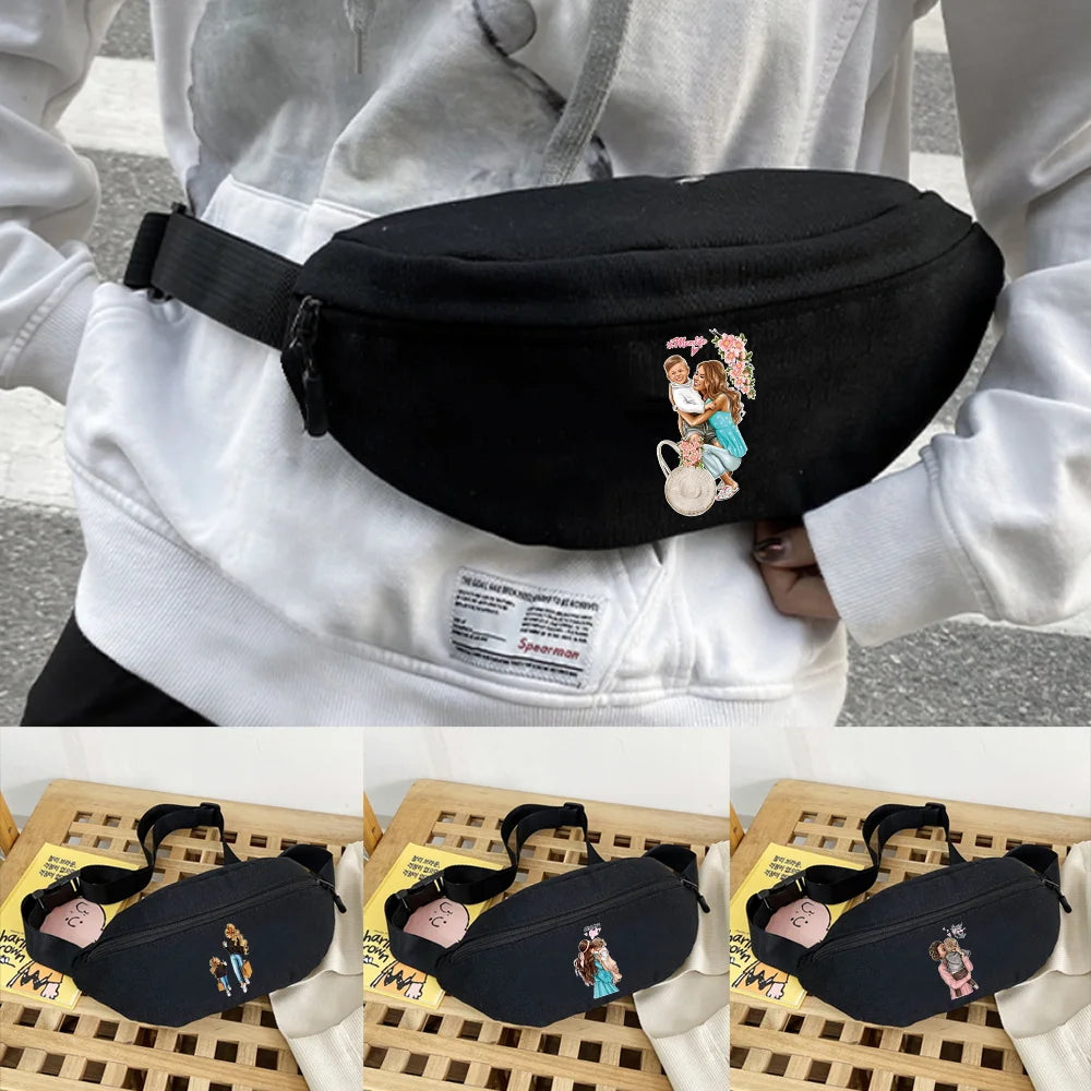 Waist Bag Women Zipper Pocket Chest Handbag Unisex Fanny Pack