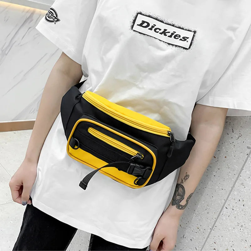 Canvas Waist Bag Women's Fanny Pack Bum Package Hip Hop Bag