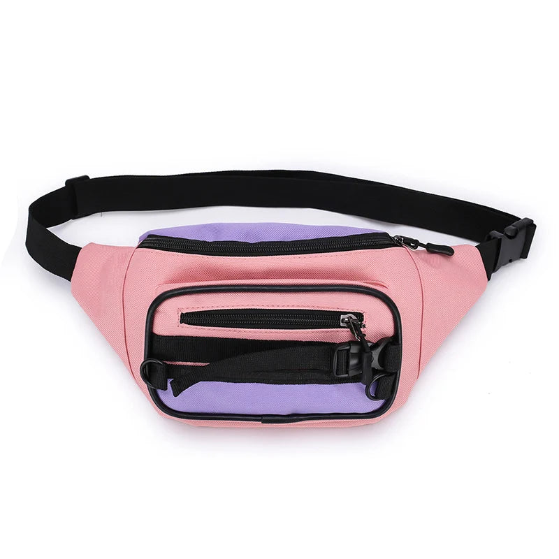 Canvas Waist Bag Women's Bum Package Zipper Shoulder Bag