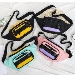 Canvas Waist Bag Women's Bum Package Zipper Shoulder Bag