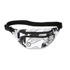 Nylon Crossbody Shoulder Bag Gothic Chest Pack Wild Girl Zipper Pockets