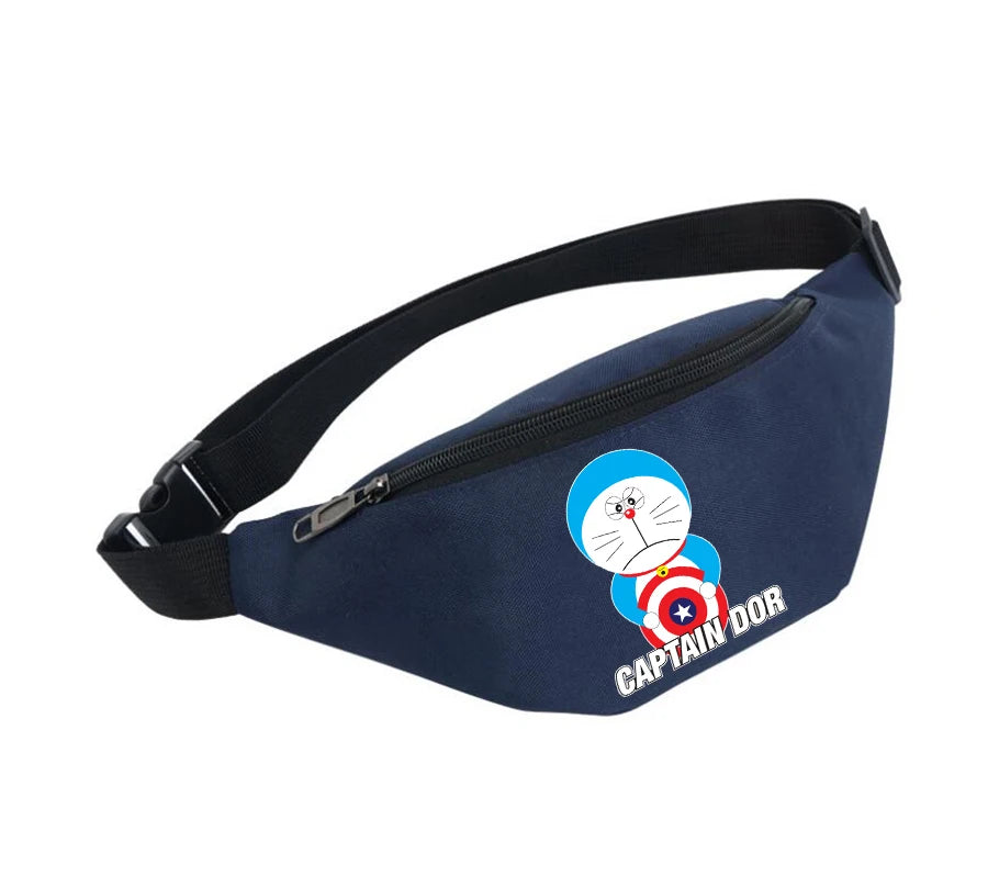 Waterproof Waist Bag Chest Handbag Unisex Fanny Pack For Doraemon