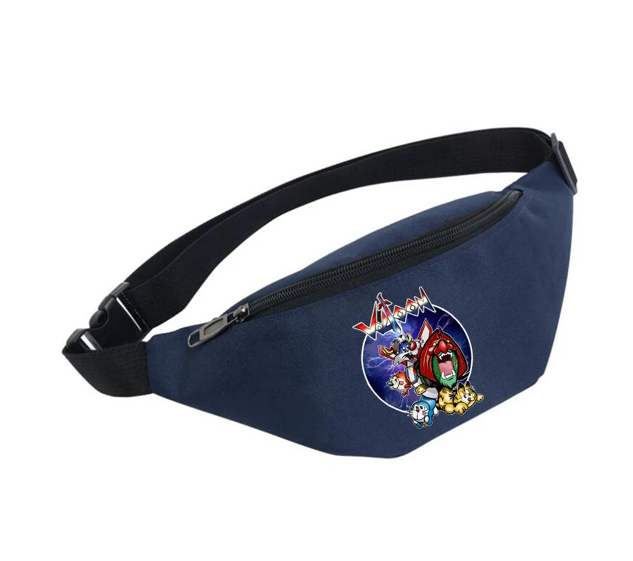 Waterproof Waist Bag Chest Handbag Unisex Fanny Pack For Doraemon