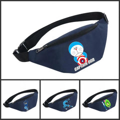 Waterproof Waist Bag Chest Handbag Unisex Fanny Pack For Doraemon