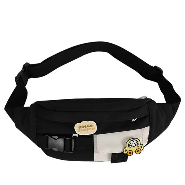 Canvas Waist Bag Women Fanny Pack Girls Chest Bag
