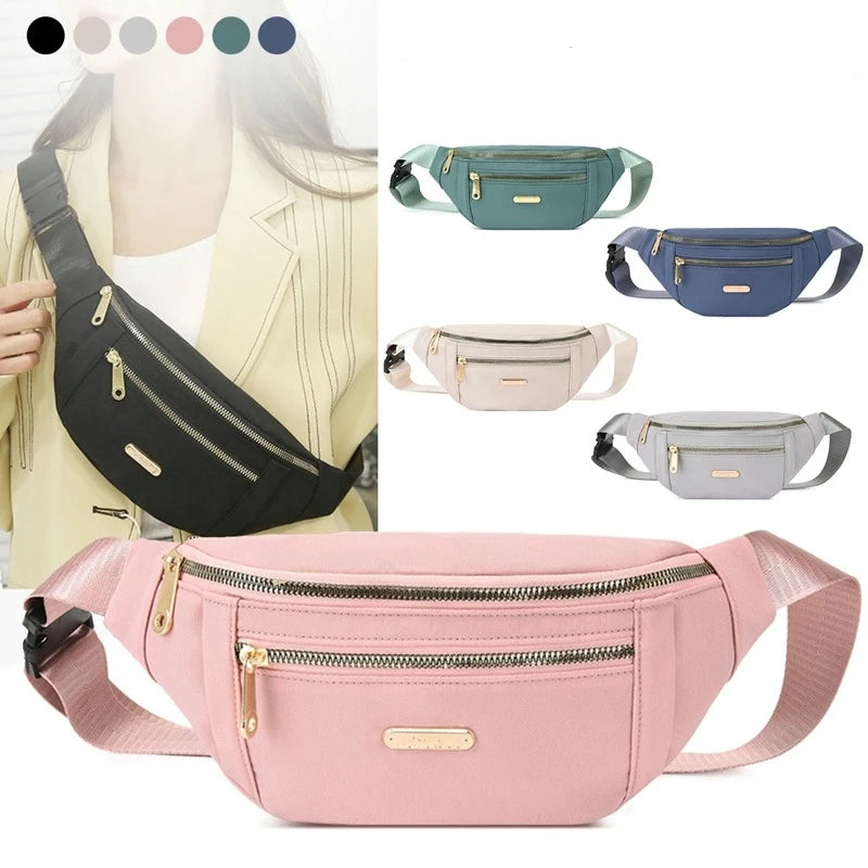 Women's Oxford Waist Bag Shoulder Crossbody Chest Bag Handbag Messenger Belt Bag