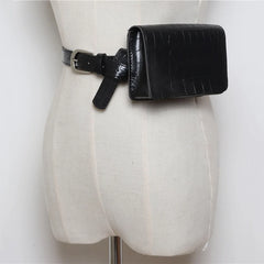 Animal Print Waist Pack Snake Skin Waist Belt High Female Purse T